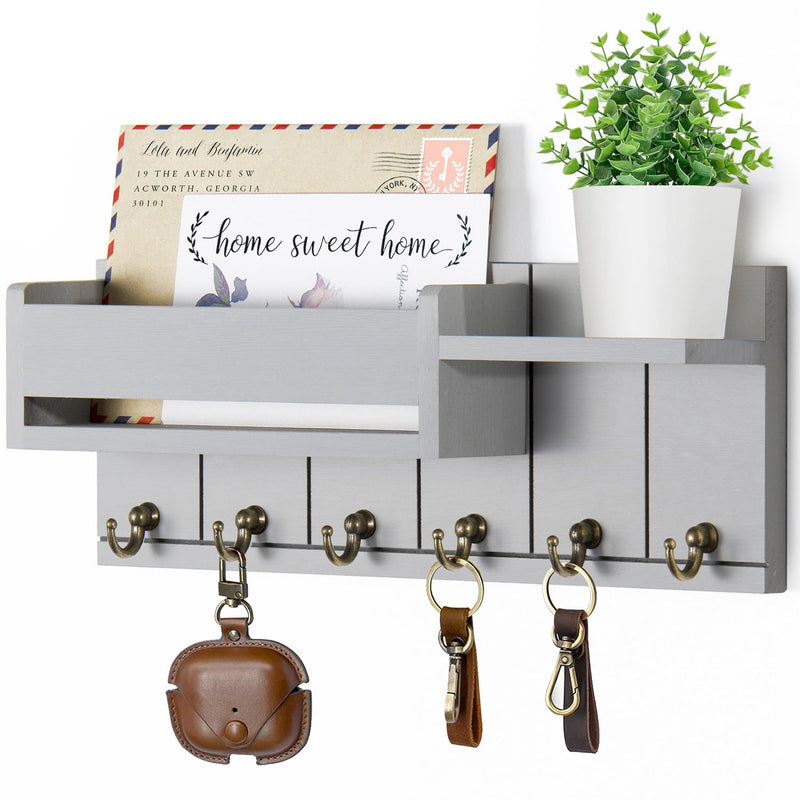 RelaxScene Key Holder Wall Mount with Shelf & Mail Organizer